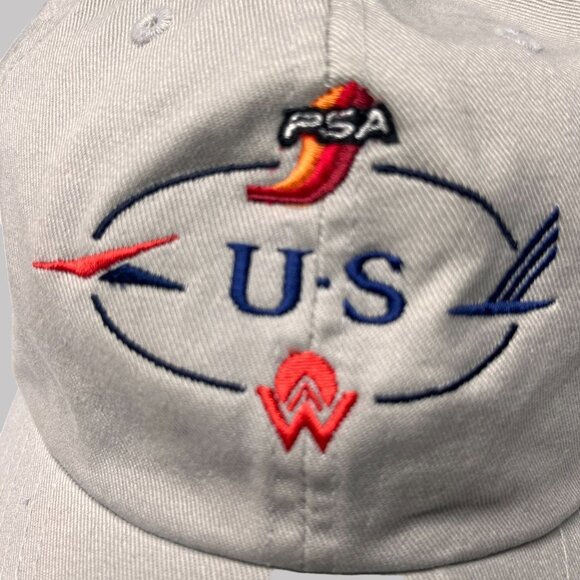 Vintage 80s PSA America Air West US Air Hat Airline Mechanics Services Cap Mens - Picture 3 of 8